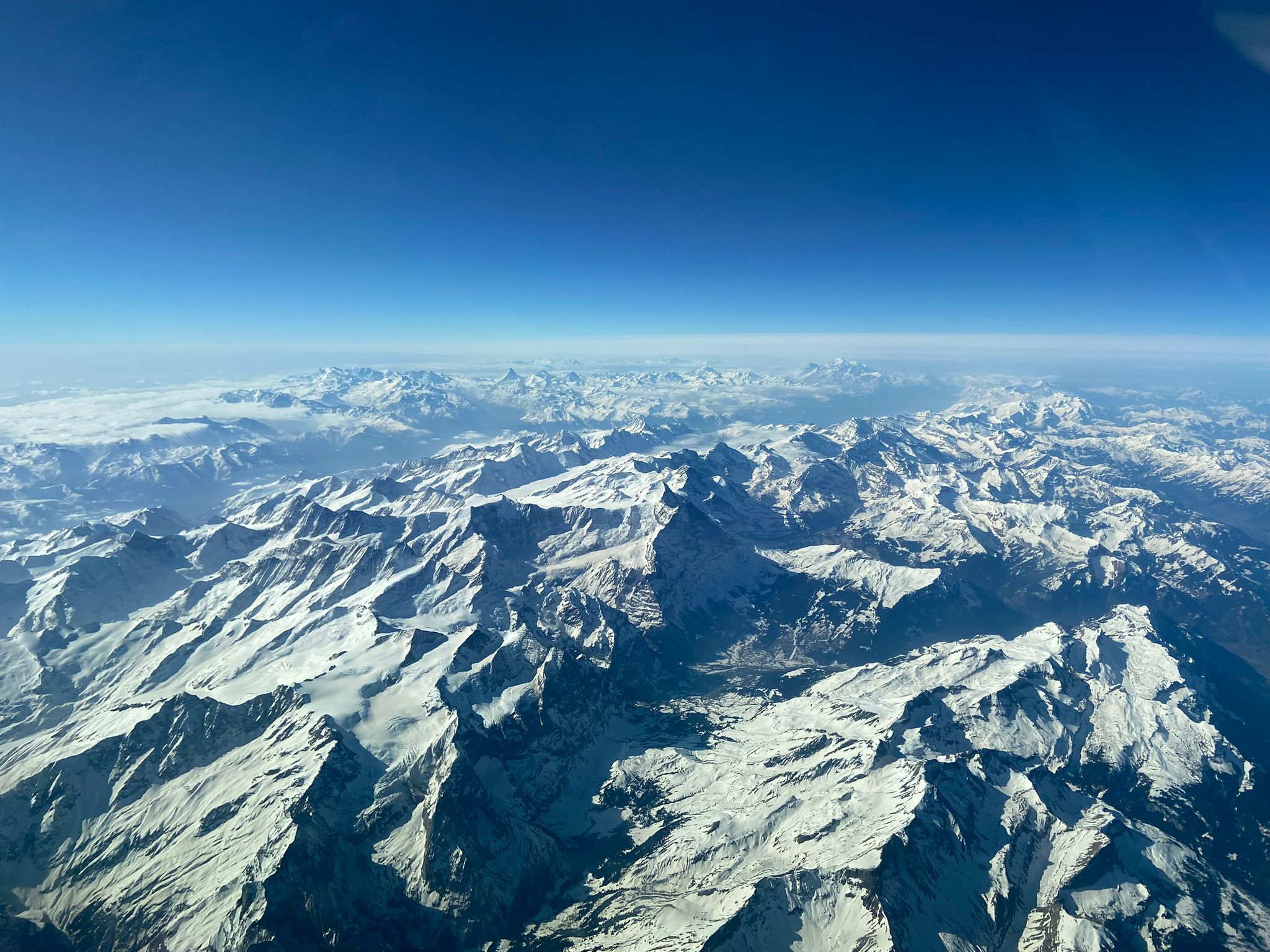 Mountainous view from the air