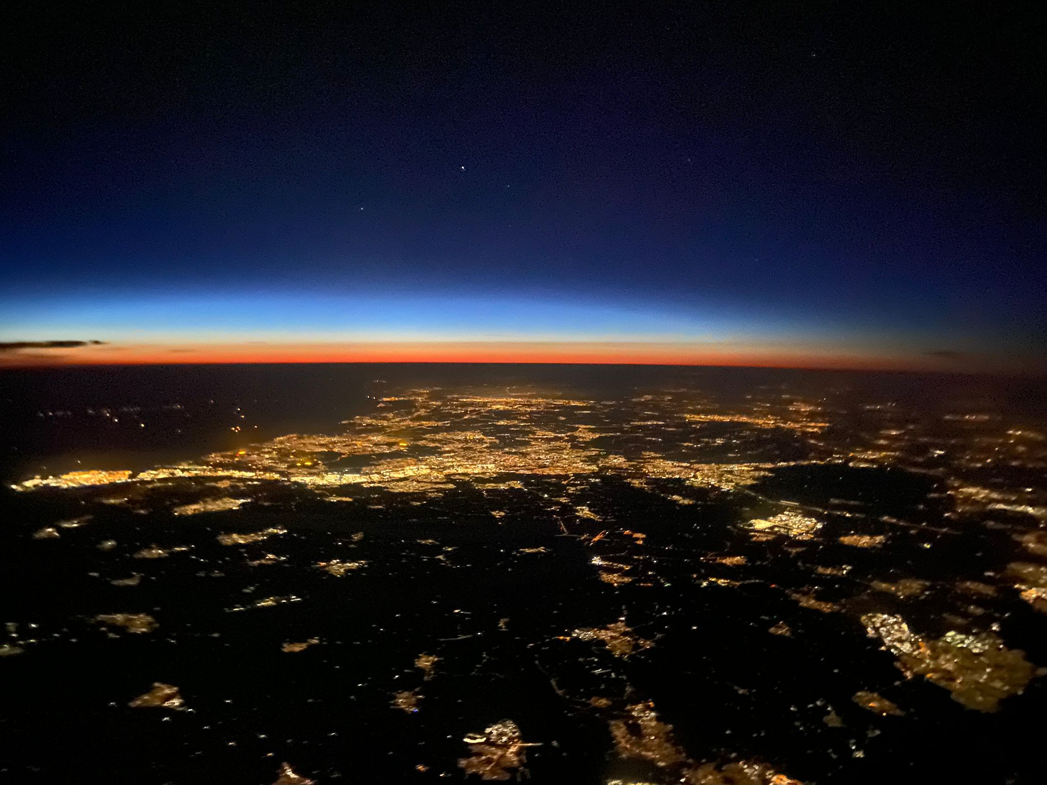 Twilight sky over the horizon